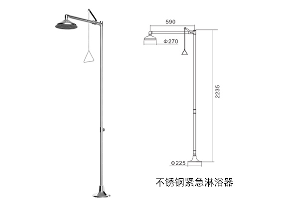 不锈钢紧急淋浴器